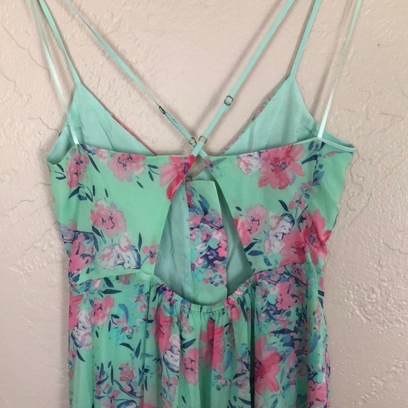 NWOT [love sadie] seafoam/pink floral maxi dress - Picture 8 of 8